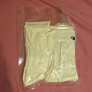Champion Men's Light Yellow Athletic Socks